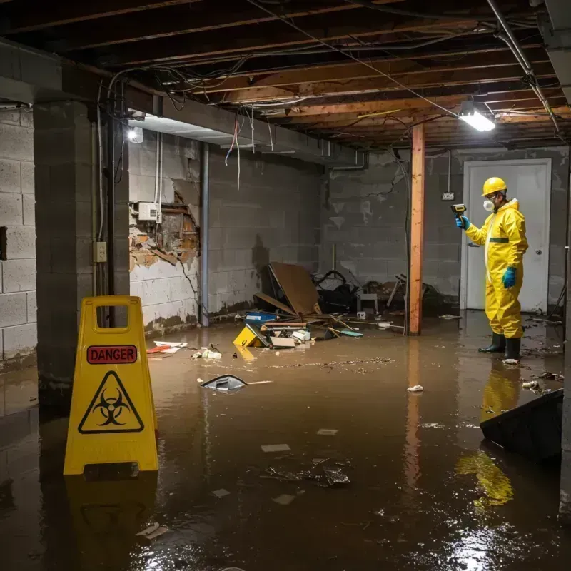 Flooded Basement Electrical Hazard in Irvington, NJ Property